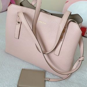 Anne Klein large handbag in dusty pink